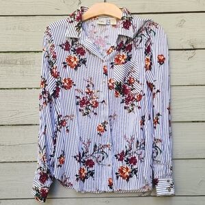 Buckle Daytrip Floral Striped Button-Up Shirt